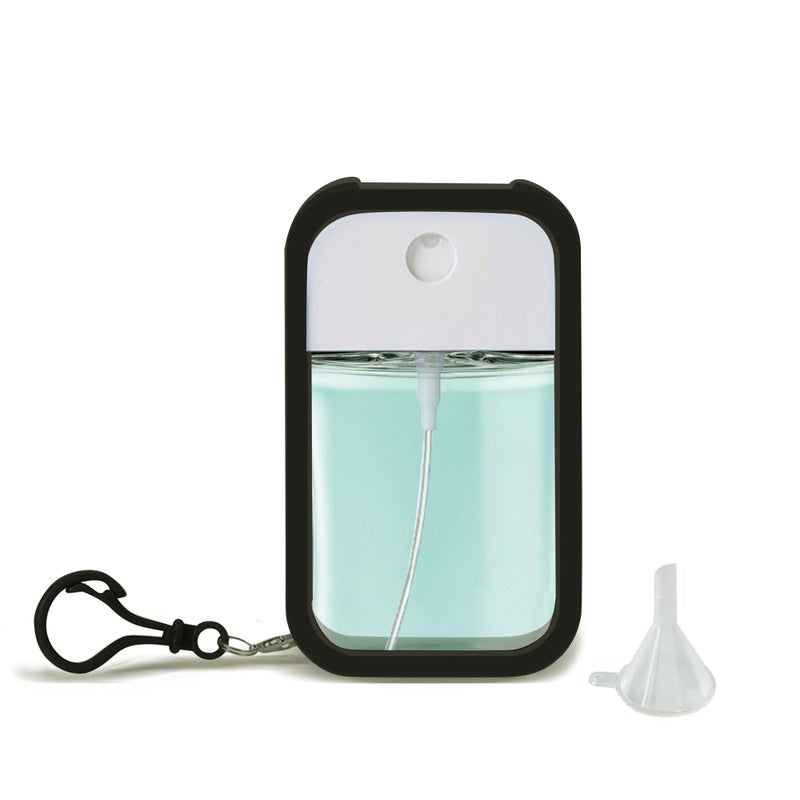 Zuhose Mini Refillable Perfume Spray Bottle with Silicone Case Compatible with Touchland Hand Sanitizer Spray (Fit for 1.69 FL OZ/50 mL Ver), Keychain + Funnel for Power Mist and Glow Mist - Image 1